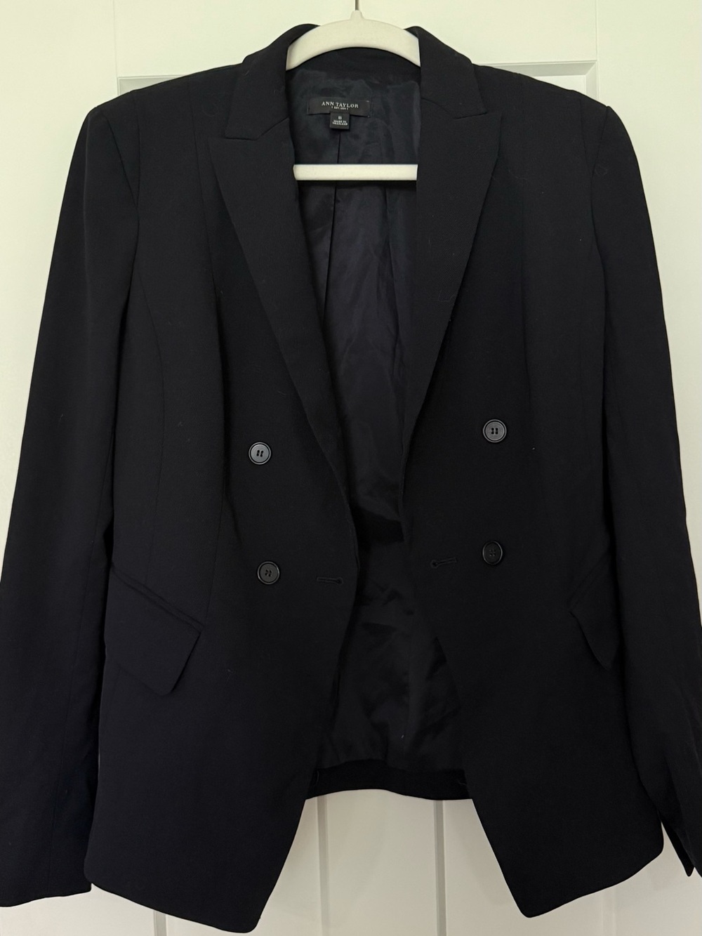 Anne Klein Women’s Black Double-Breasted Blazer